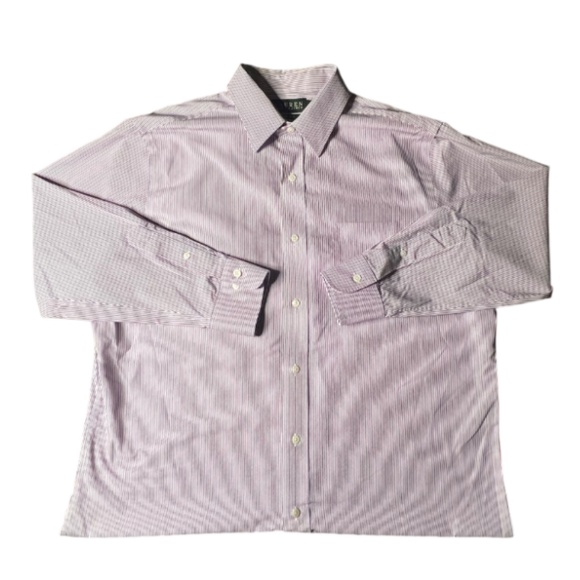 Stripe Dress Shirt Non Iron Cotton - Blue/Red - Picture 4 of 7